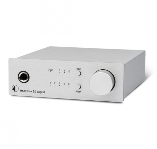 Pro-Ject Head Box S2 Digital hodetelefonforsterker med DAC & forforsterkerutgang, sølv i gruppen Forsterkere / Hodetelefonforsterkere & DAP-spillere hos Ljudfokus (10203010048)