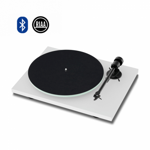 Pro-Ject T1 EVO Bluetooth platespiller med Ortofon OM10-pickup, matt hvit i gruppen Vinyl / Platespillere hos Ljudfokus (102060657)