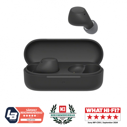 Sony WF-C510 True Wireless in-ear-hodetelefoner med Bluetooth, svart i gruppen Hodetelefoner / Trådløse hodetelefoner hos Ljudfokus (120WFC510B)