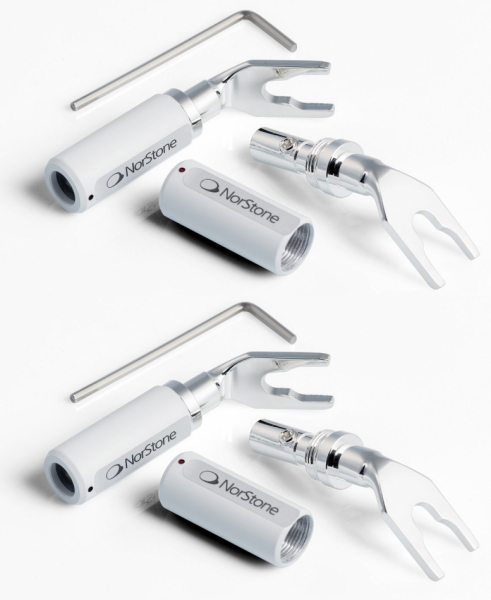 Norstone Jura Spade, spadekontakter 4-pakning i gruppen Kabler / Kontakter & adaptere hos Ljudfokus (143JURASPADE)