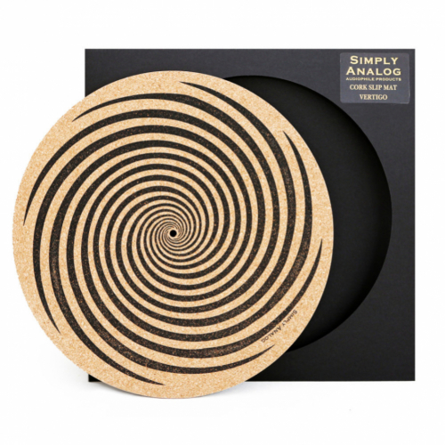 Simply Analog Cork Slipmat Vertigo, korkmatte med trykk for platespiller i gruppen Vinyl / Platespillertilbehør hos Ljudfokus (143SA1022)