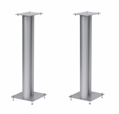 Norstone Stylum 3, matt sølv høyttalerstativer 80 cm høye i gruppen Møbler & fester / Høyttalerstativer hos Ljudfokus (143STYLUM3SI)