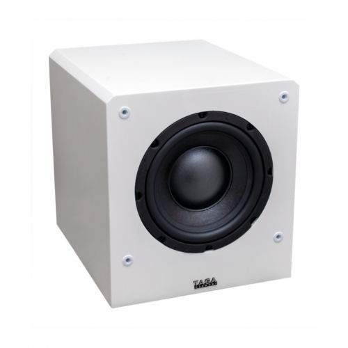 Taga Harmony TSW-80 aktiv subwoofer, pianohvit i gruppen Høyttalere / Subwoofere hos Ljudfokus (148TSW80GW)