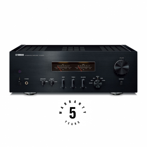 Yamaha A-S1200 stereoforsterker med VU-målere og vintage-design, svart i gruppen Forsterkere / Stereoforsterkere hos Ljudfokus (159AS1200BLPB)