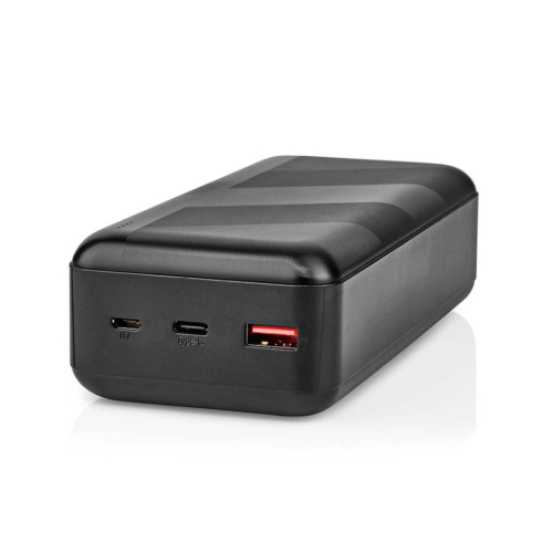 Nedis UPBK-PD30000 Powerbank 30.000 mAh, PD3.0 20 Watt i gruppen Øvrig / Elektronikktilbehør hos Ljudfokus (176BKPD30000BK)