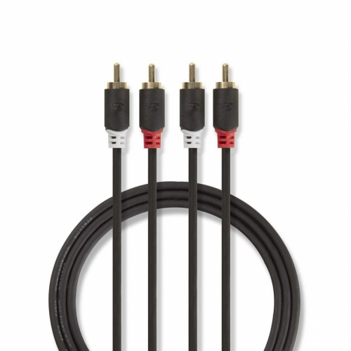 Nedis CAB-W24200 RCA lydkabel i gruppen Kabler / Analoge lydkabler hos Ljudfokus (176CABW24200)