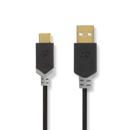 Nedis CCB-W60600AT USB 2.0-kabel USB-A til USB-C i gruppen Kabler / Digitale lydkabler hos Ljudfokus (176CCBW60600AT)