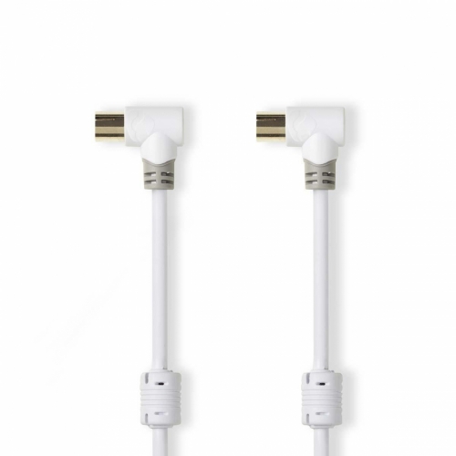 Nedis CSBW40010, 75 Ohm koaksial antennekabel med vinklete kontakter i gruppen Kabler / Digitale lydkabler hos Ljudfokus (176CSBW40010WT)