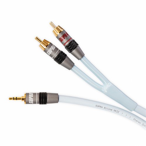 Supra Biline MP-2RCA lydkabel isblå i gruppen Kabler / Analoge lydkabler hos Ljudfokus (215BILINEMP2RCA)
