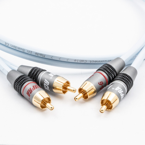 Supra Dual-RCA lydkabel i gruppen Kabler / Analoge lydkabler hos Ljudfokus (215DUAL2RCA)
