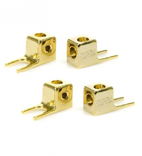 Supra Fork XL spadekontakter, 4-pack i gruppen Kabler / Kontakter & adaptere hos Ljudfokus (215FORKXL)
