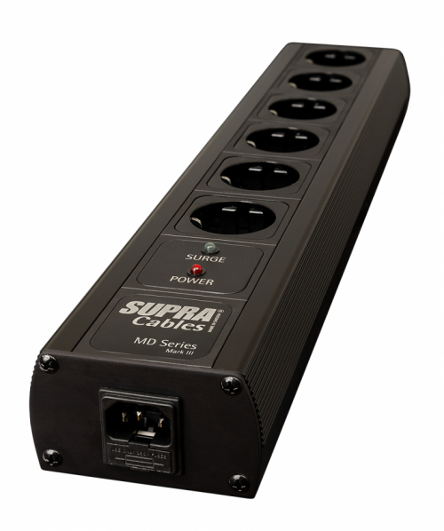 Supra MD06-SPC SP MK3.1 grenuttak med NIF-filter & overspenningsvern, Black Edition i gruppen Øvrig / Strømprodukter - strømfiltre hos Ljudfokus (215MD06SPBK)