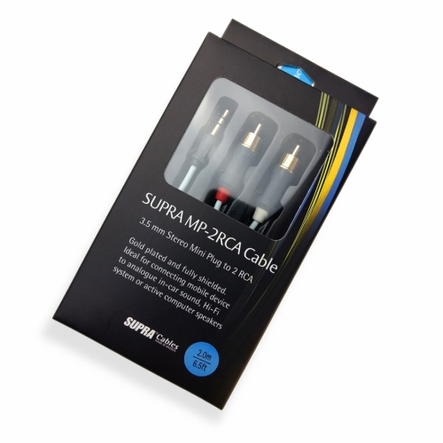 Supra MP-2RCA lydkabel i gruppen Kabler / Analoge lydkabler hos Ljudfokus (215MPMINI2RCAr)