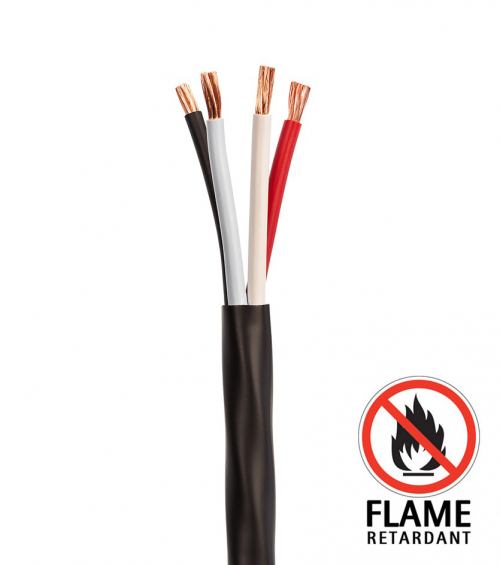 Supra Skyflex 4x1.6 FRHF høyttalerkabel, løpemeter svart i gruppen Installasjonslyd / Installasjonskabler hos Ljudfokus (215SKYFLEX4X16B)