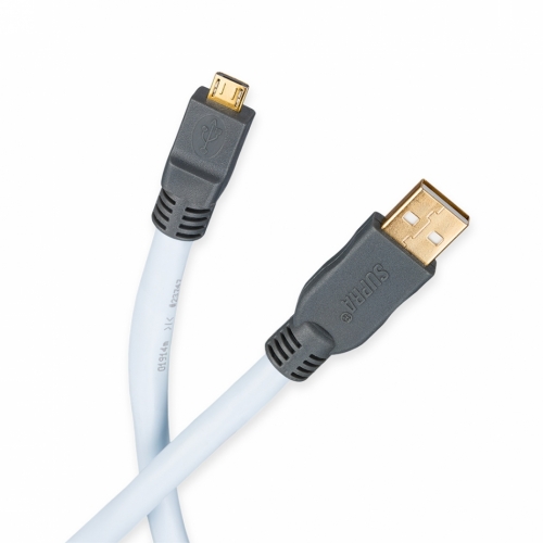 Supra USB 2.0 A-micro B i gruppen Kabler / Digitale lydkabler hos Ljudfokus (215USBAMICROBr)