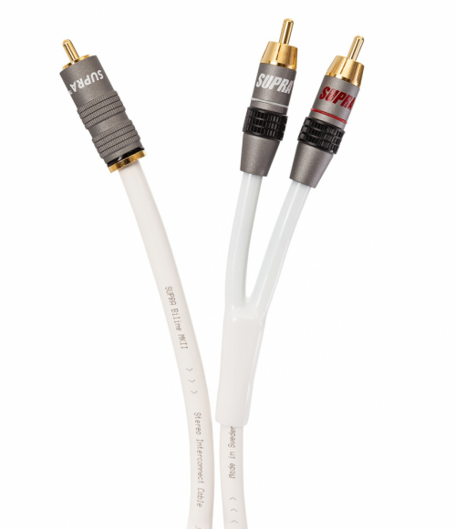 Supra Y-Link, subwooferkabel hvit i gruppen Kabler / Subwooferkabler hos Ljudfokus (215YLINKWH)