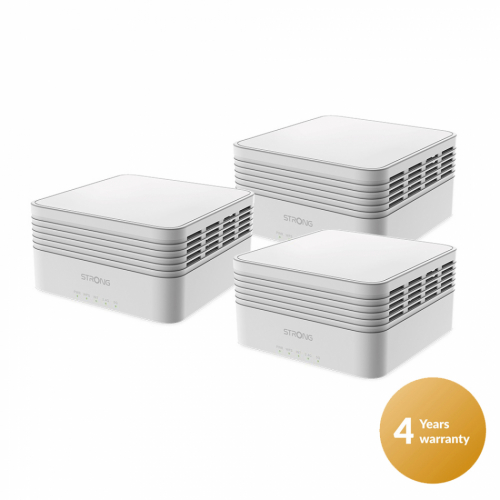 Strong Atria Mesh AX3000 Home Kit, WiFi-6 & MU-MIMO dual-band 3-pack i gruppen Installasjonslyd / Nettverk hos Ljudfokus (260MESH30003)