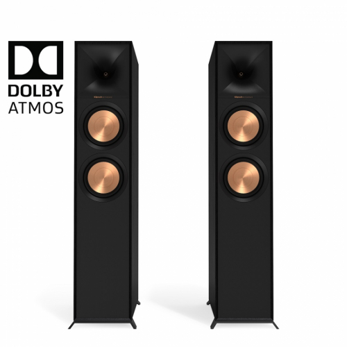 Klipsch R-605FA hornladede gulvhøyttalere med Dolby Atmos, svart par i gruppen Høyttalere / Gulvstående høyttalere hos Ljudfokus (288R605FA)