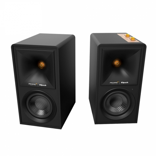 Klipsch The Fives McLaren Edition aktive høyttalere med HDMI, svart par i gruppen Høyttalere / Aktive stereohøyttalere hos Ljudfokus (288THEFIVESMCL)