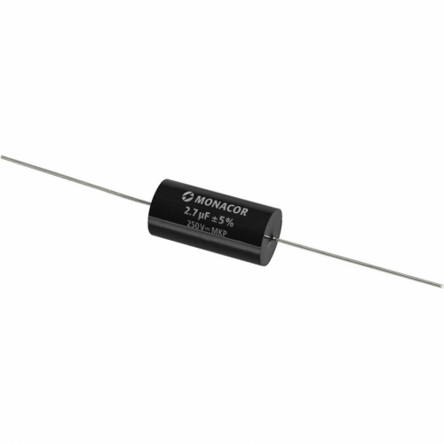 Monacor MKPA-27 filmkondensator polypropylen 2.7 uF, 250V i gruppen Byggesett / Delefiltre hos Ljudfokus (290MKPA27)