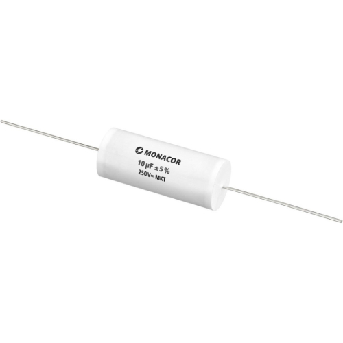 Monacor MKTA-100 Kondensator, metallbelagt polyesterfilm 10 uF, 250V i gruppen Byggesett / Delefiltre hos Ljudfokus (290MKTA100)