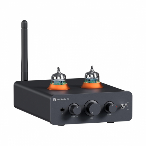 Fosi Audio P3 kompakt rørforforsterker med Bluetooth og hodetelefonforsterker i gruppen Forsterkere / Stereoforsterkere hos Ljudfokus (317P3)
