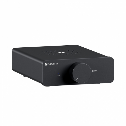 Fosi Audio V3 kompakt stereoforsterker med 48V strømforsyning i gruppen Forsterkere / Stereoforsterkere hos Ljudfokus (317V348V)