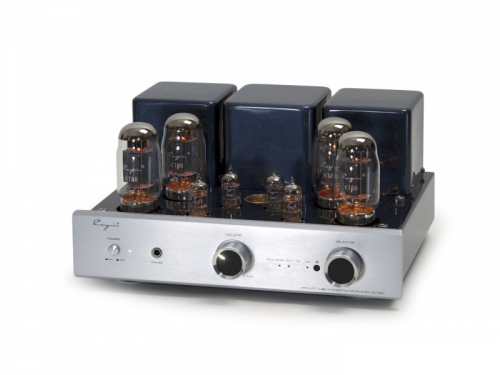 Cayin CS-55A rørforsterker med KT88 og RIAA-trinn, sølv i gruppen Forsterkere / Stereoforsterkere hos Ljudfokus (320CS55AKT88S)