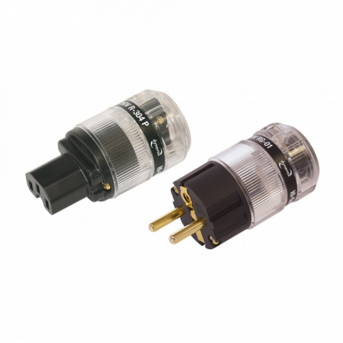 Dynavox RG-01 støpsel & R-304 IEC-plugg gullbelagte, sett i gruppen Kabler / Kontakter & adaptere hos Ljudfokus (320R304RG01G)