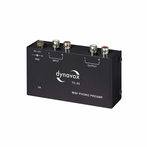 Dynavox TC-20 RIAA-trinn for platespiller, svart i gruppen Vinyl / RIAA-trinn hos Ljudfokus (320TC20S)