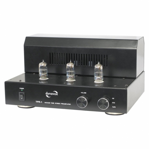 Dynavox TPR-1 kompakt rørbestykket stereoforforsterker, svart i gruppen Forsterkere / Stereoforsterkere hos Ljudfokus (320TPR1B)