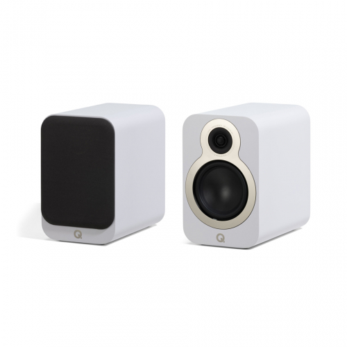 Q Acoustics 3020c stativhøyttalere, matt hvit par i gruppen Høyttalere / Stativhøyttalere hos Ljudfokus (400QA3324)
