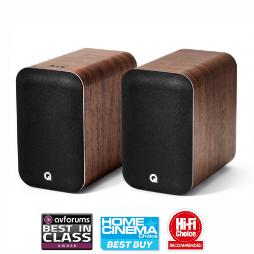 Q Acoustics M20 aktive stereohøyttalere med Bluetooth & DAC, valnøtt par i gruppen Høyttalere / Aktive stereohøyttalere hos Ljudfokus (400QA7612)