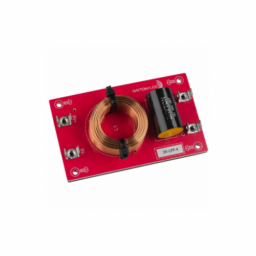 Dayton Audio 2K-LPF-4 Linkwitz-Riley delefilter lavpass 2 kHz, 4 Ohm i gruppen Byggesett / Delefiltre hos Ljudfokus (8602KLPF4)