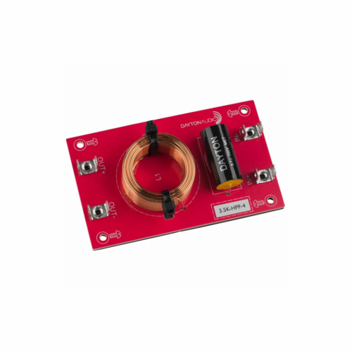 Dayton Audio 3.5K-HPF-4 Linkwitz-Riley delefilter høypass 3.5 kHz, 4 Ohm i gruppen Byggesett / Delefiltre hos Ljudfokus (86035KHPF4)