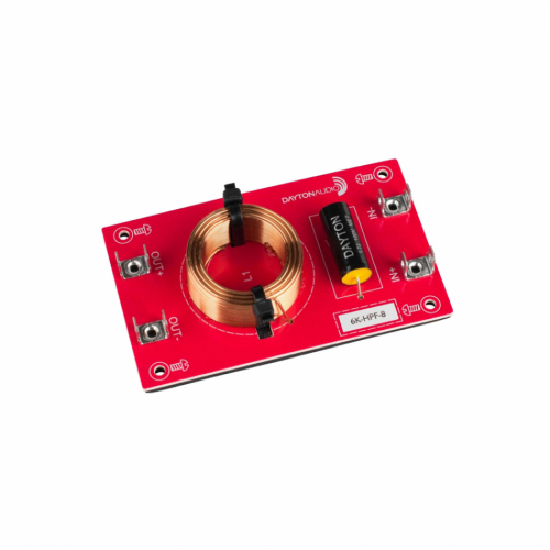 Dayton Audio 6K-HPF-8 Linkwitz-Riley delefilter høypass 6 kHz, 8 Ohm i gruppen Byggesett / Delefiltre hos Ljudfokus (8606KHPF8)