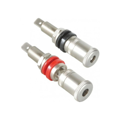 Dayton Audio BPP-SN høyttalerterminaler, satin nikkelbelagt, par i gruppen Kabler / Kontakter & adaptere hos Ljudfokus (860BPPSN)