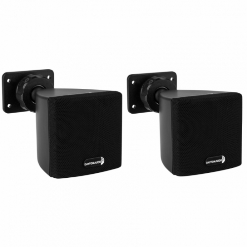 Dayton Audio Sat-3, vegghøyttaler svart par i gruppen Installasjonslyd / On-wall-høyttalere hos Ljudfokus (860SAT3B)