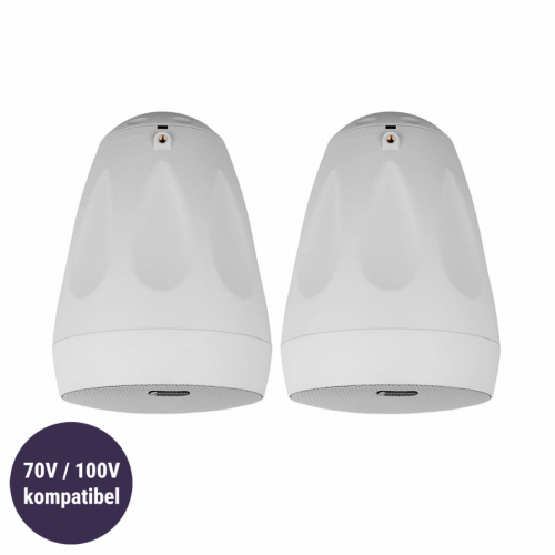 Dayton Audio WP65BT utendørshøyttalere med støtte for 70/100V, hvitt par i gruppen Installasjonslyd / Værbestandige høyttalere hos Ljudfokus (860WP65WT)