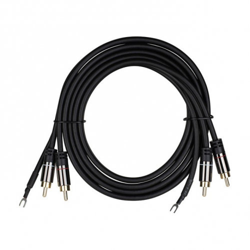 Audtek DMCG6 lydkabel for platespiller med jordledning, 1.8 meter i gruppen Vinyl / Vinylkabler hos Ljudfokus (863DMCG6)
