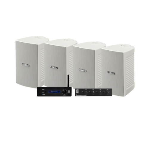 System One A50BT med SC4B & 2 par Yamaha NS-AW194 hvite utendørshøyttalere i gruppen Multiroom / Forsterkerpakker hos Ljudfokus (SETA50BTPKT18)