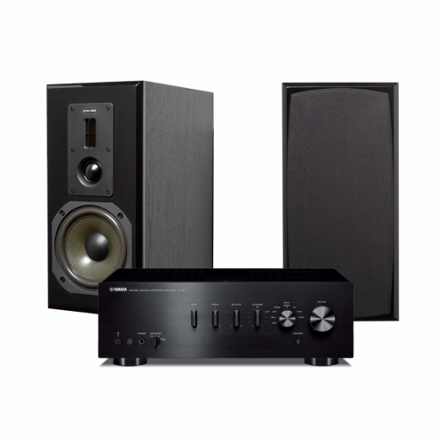 Yamaha A-S301 II & Dynavoice Definition DM-6 MKII svarte stereopakke i gruppen Pakker / HiFi - musikkanlegg hos Ljudfokus (SETAS301PKT1)