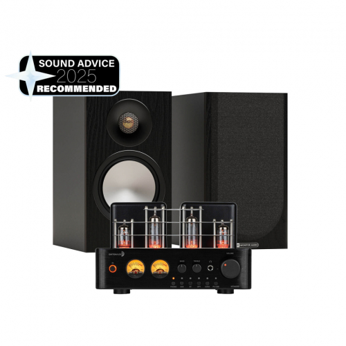 Dayton Audio HTA100 & Monitor Audio Bronze 50 7G Svarte stereopakke i gruppen Pakker / HiFi - musikkanlegg hos Ljudfokus (SETB507GPKT8)