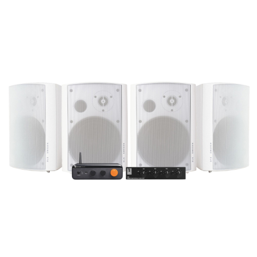 Fosi Audio BT20 Max med SC4B & 2 par DLS MB6i hvite utendørshøyttalere i gruppen Multiroom / Forsterkerpakker hos Ljudfokus (SETBT20AMAXPKT2)