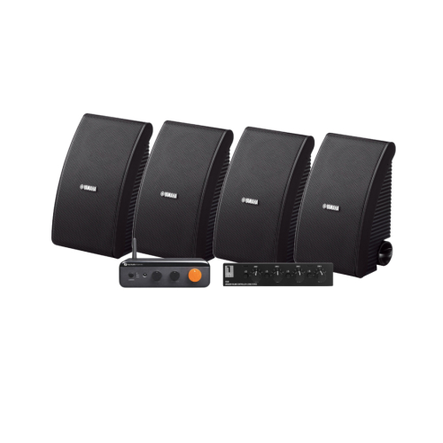 Fosi Audio BT20A Max med SC4B & 2 par Yamaha NS-AW392 svarte utendørshøyttalere i gruppen Multiroom / Forsterkerpakker hos Ljudfokus (SETBT20AMAXPKT5)
