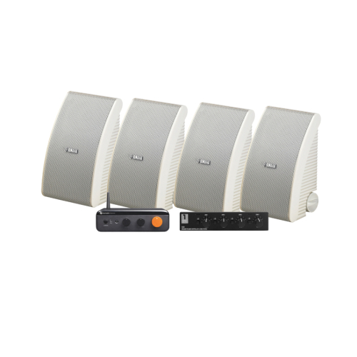 Fosi Audio BT20A Max med SC4B & 2 par Yamaha NS-AW392 hvite utendørshøyttalere i gruppen Multiroom / Forsterkerpakker hos Ljudfokus (SETBT20AMAXPKT6)