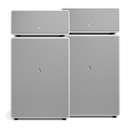 Audio Pro Drumfire II W, WiFi-høyttaler med Chromecast & AirPlay 2 hvit, 2-PACK i gruppen Multiroom / Høyttalersystemer hos Ljudfokus (SETDRUMFIREIIWPKT2)