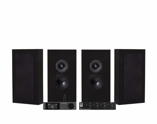 Dynavoice CA802BT med SC4B og 2 par DLS Flatbox Midi svarte vegghøyttalere i gruppen Multiroom / Forsterkerpakker hos Ljudfokus (SETFLATBOXMIDIPKT2)