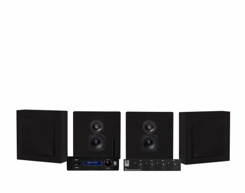 System One A50BT med SC4B og 2 par DLS Flatbox Mini svarte vegghøyttalere i gruppen Multiroom / Forsterkerpakker hos Ljudfokus (SETFLATBOXMINIPKT2)