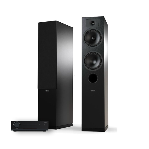 Arylic LA150 & Indiana Line Tesi 5 svarte strømmepakke stereo i gruppen Pakker / HiFi - musikkanlegg hos Ljudfokus (SETLA150PKT1)
